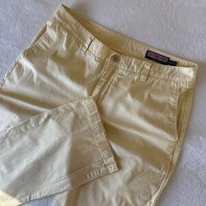 Vineyard Vines Mens Butter Yellow Collegiate Pants 35x32 Straight 100% Cotton